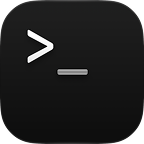 Black terminal icon